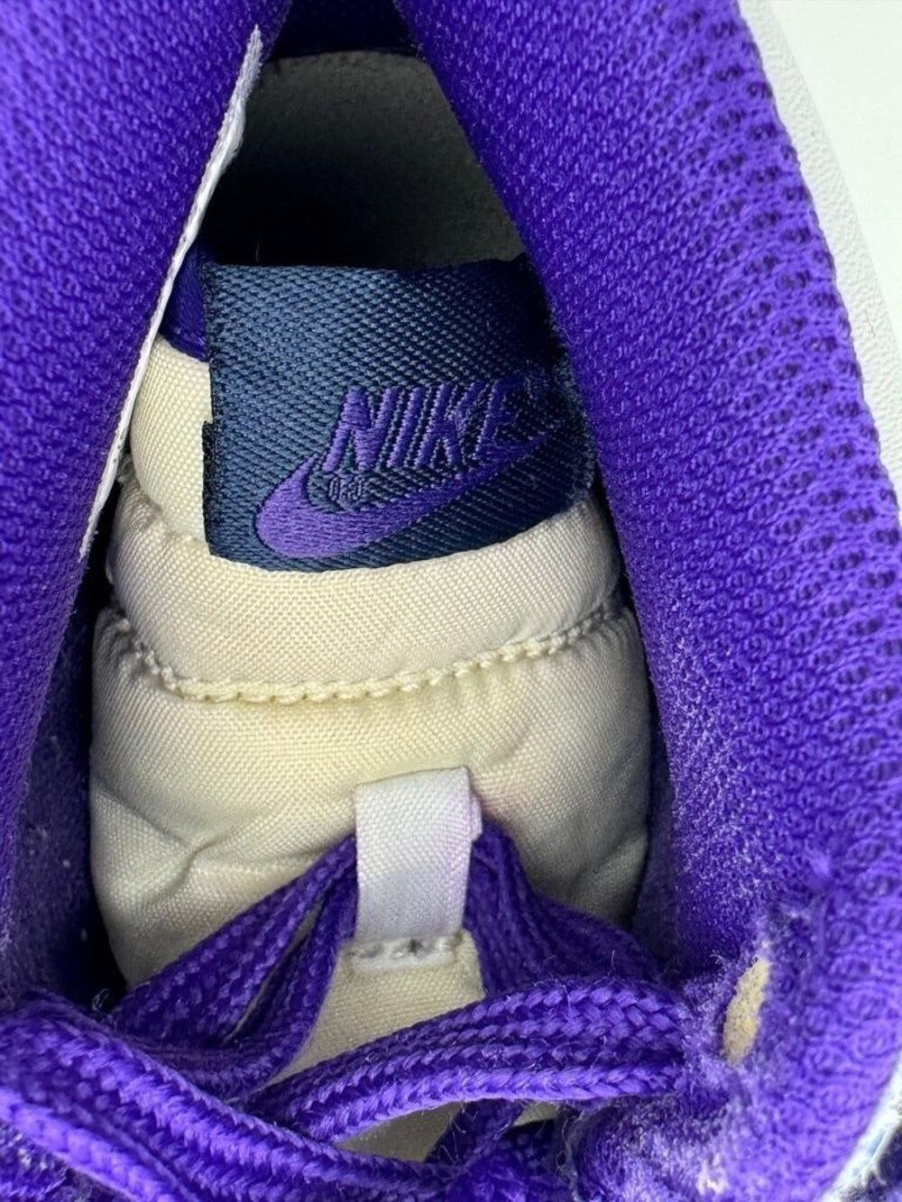 Nike Dunk High Sneakers DH9753-100 Electro Purple/Navy/White Shoes Youth Size 1Y - Picture 8 of 10